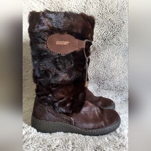 OSCAR SPORT Mink Fur Boots 38
